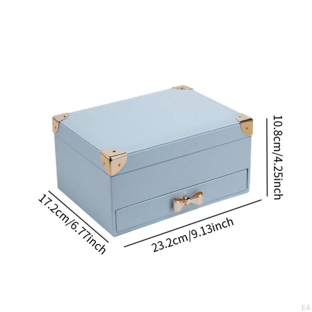 Bijley Box Travel Jewelry at 2 Single Levels Portable Organizer of for