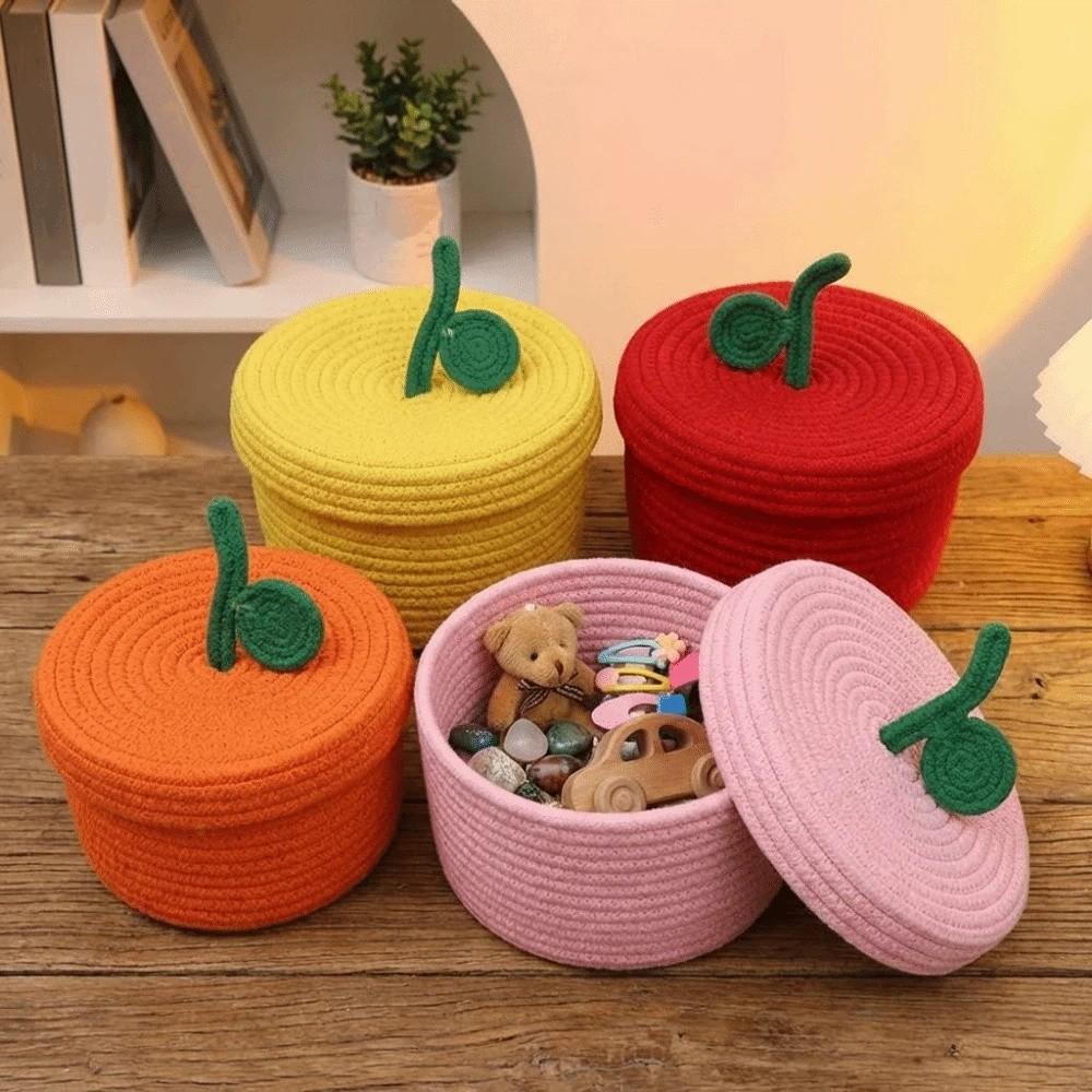 Large Capacity Cotton Rope Storage Basket Decorative Sundries Storage Basket Bedroom