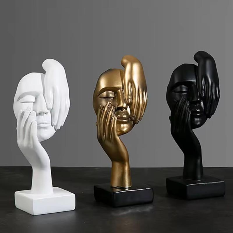 European Abstract Figurine Sculpture - Simple Art Craft Ornament for Home Living Room Office Decor