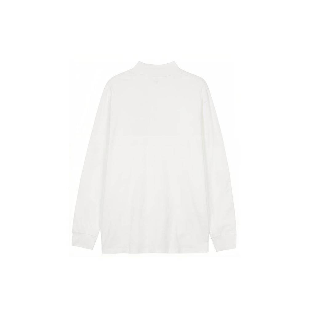 UNIQLO Cotton Casual Solid Long Sleeve T-Shirt Men tops White 462023-00