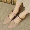 Women Summer For 2024 Shoes New Fashion Pointed Solid Simple Half Womens Slippers Comfortable Outside Leather Shoes Female