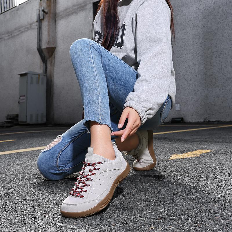 PU Leather Hiking Shoes Unisex Wide Toe Box Casual Sneakers Anti-slip Outdoor Trainers for Trekking Walking Plus Size 36-48