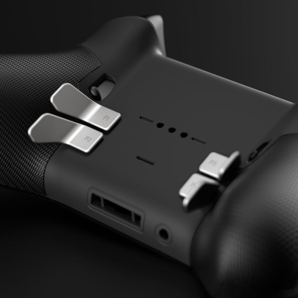 eXtremeRate Swift Paddles for Xbox Elite Replacement Back Paddles for Xbox One Elite and Elite Series 2 Controllers 1/2 Controllers, 6-in-1 [Metallic