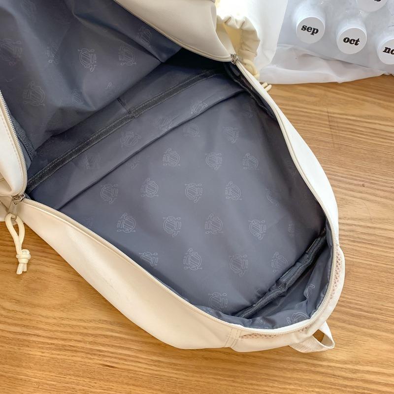 Soft Sister Small Fresh Schoolbag Korean College Style Backpack Multi-compartment Design Sense Female Junior High School Student Solid Color Backpack