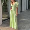 2026 Women's Clothing Is Fashionable Elegant Solid Color Slim Short-sleeved Wide-leg Jumpsuit