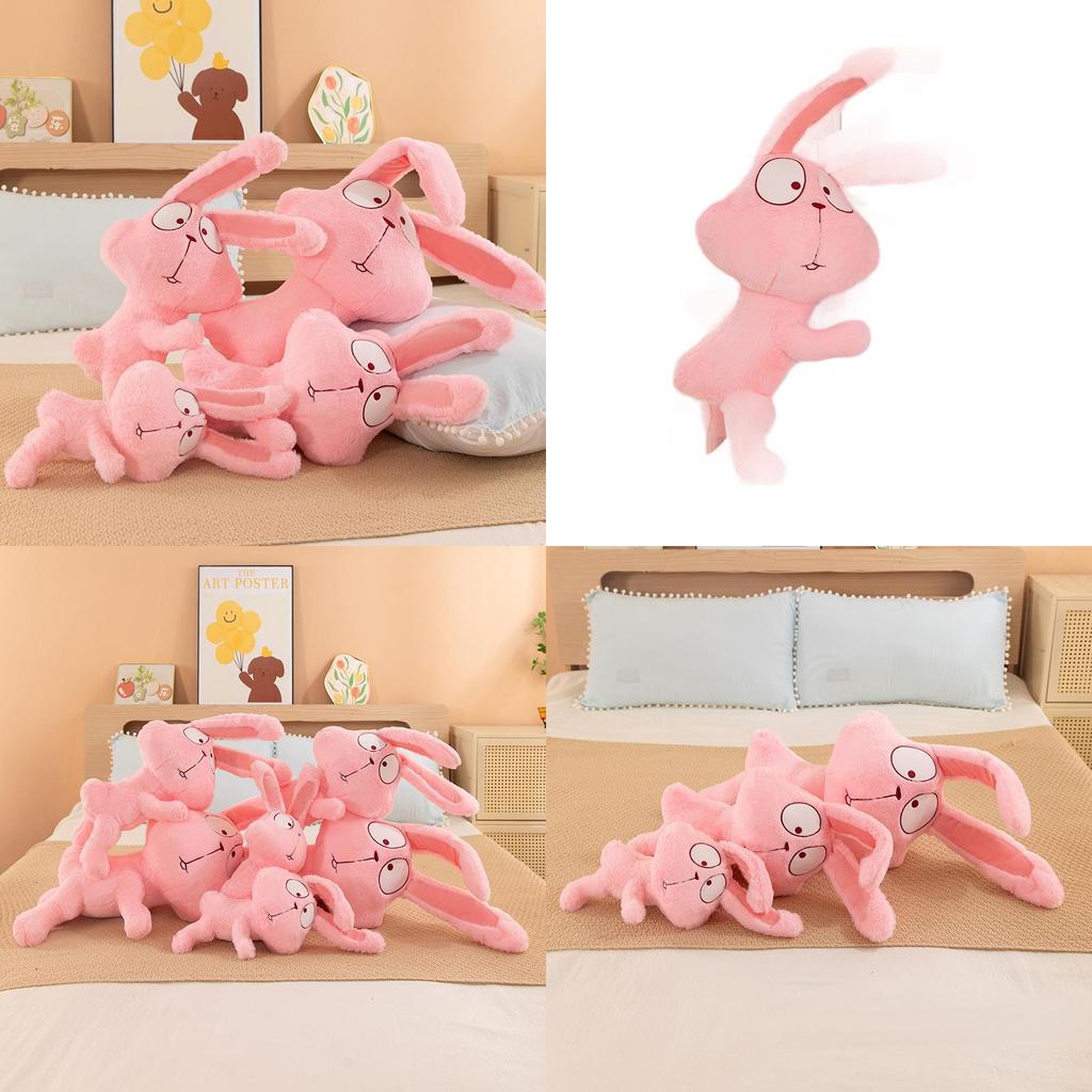 Cute Cartoon Rabbit Plush Toy With Pp Cotton Filled For Gift And Home Decor