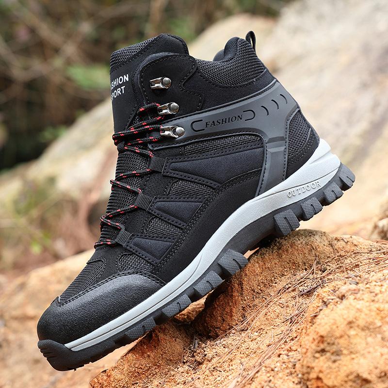 High-top men's shoes new hiking shoes men's hiking shoes outdoor casual shoes breathable fashion sneakers