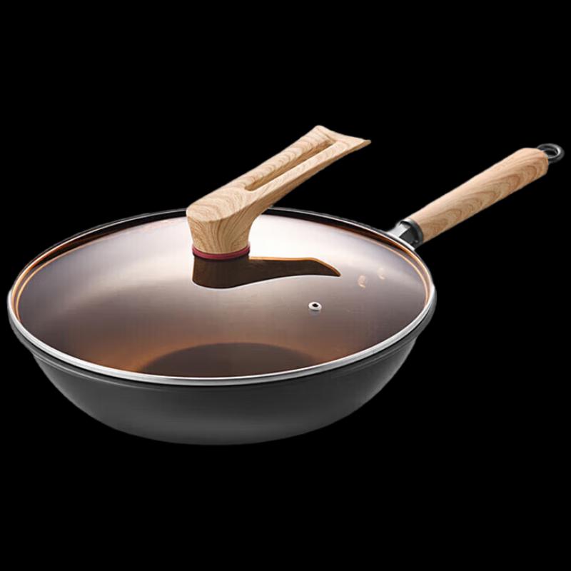 KOBACH 32CM Uncoated Iron Stir-fry Pan