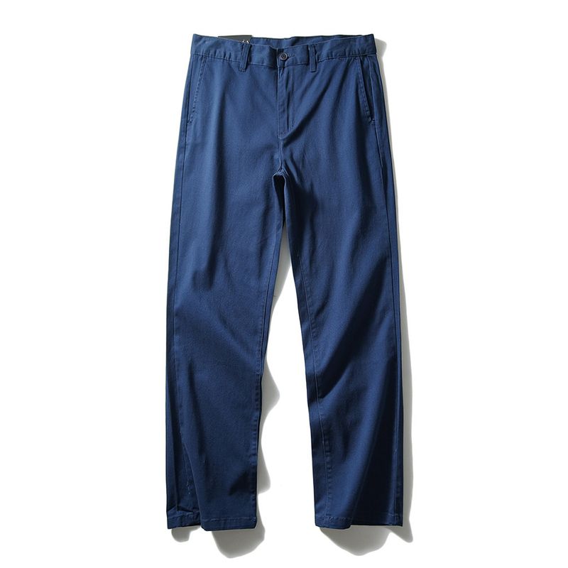Cotton Casual Pants for Men, Spring and Autumn Style, American Retro Versatile Elastic Straight-Leg Pants, Export Men's Pants, All-Cotton Long Pants