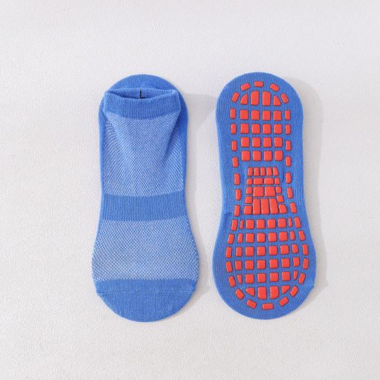 1 Paar Unisex-Bodensocken, rutschfeste Unterseite aus Silikon, einfarbig, hohe Elastizität, Schweißabsorption, Yoga-Socken für Erwachsene, Heim-Sport-Trampolinsocken