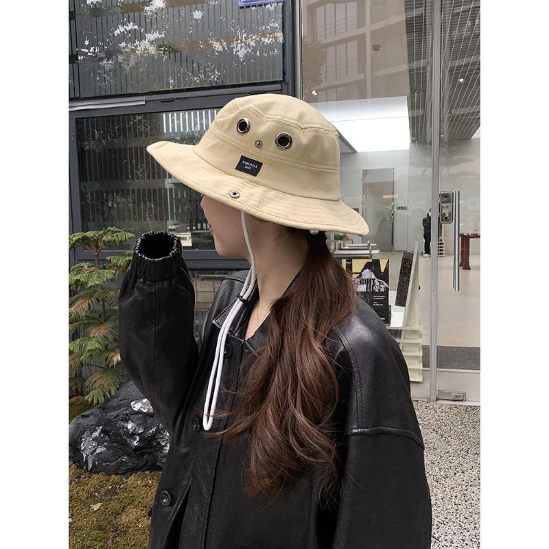 Drawstring Western Cowboy Hat Fisherman Hat Men and Women Spring and Summer Breathable Sunscreen Outdoor Mountaineering Fishing Hat
