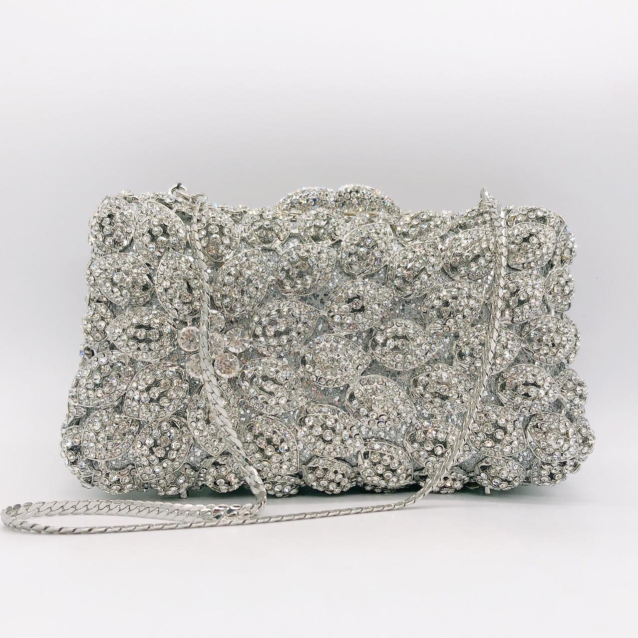 

Boutique Flower Clutch Purses for Women Formal, Rhinestone Clutch Evening Bags and Clutches, Wedding Party Minaudiere Bag
