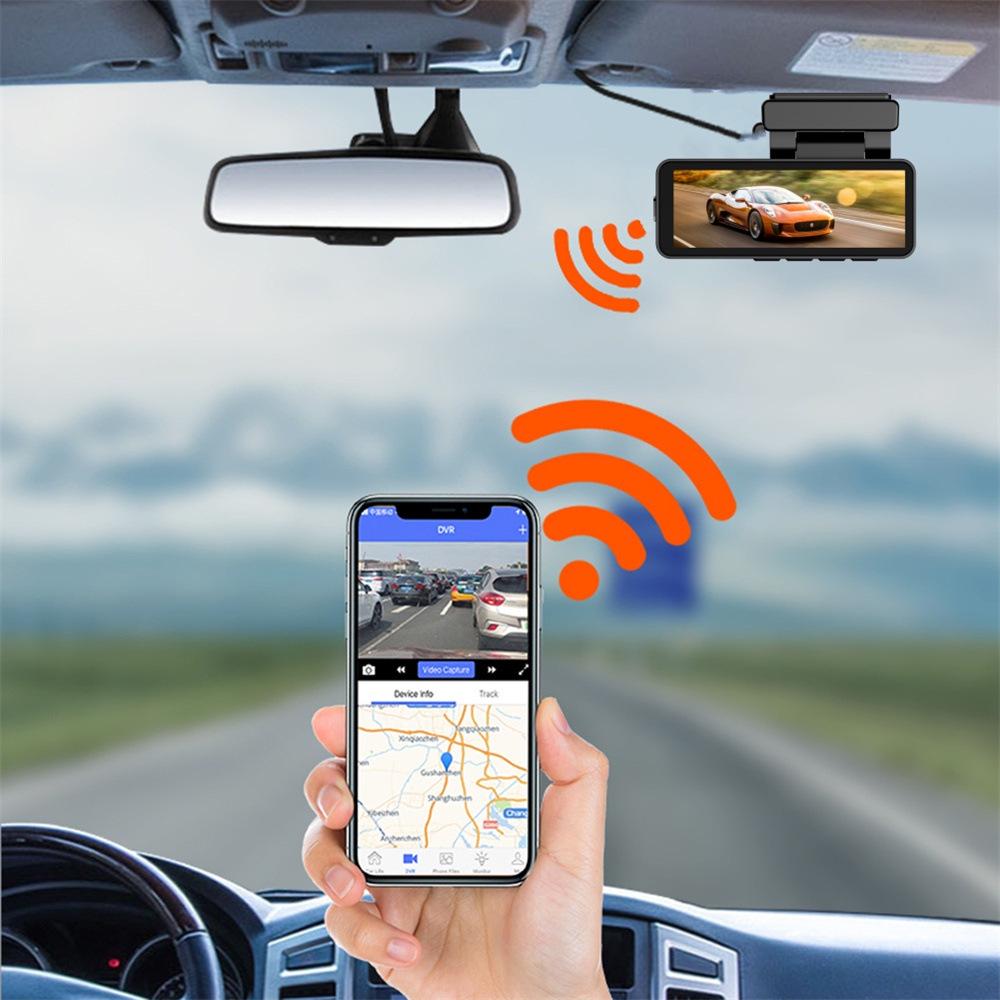 4K UHD 3.2-inch Dual Dash Cam with Night Vision and WiFi