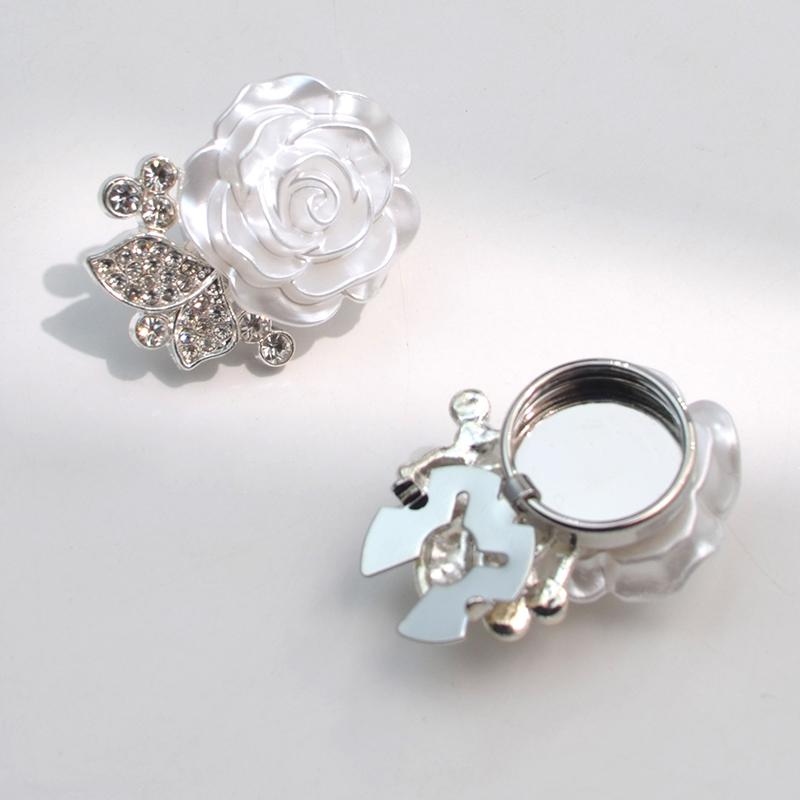 1PC Accessories Wedding Button Decoration Gift Jewelry Electroplating Rose Shape Rhinestone Cufflinks Exquisite 30/40x17mm