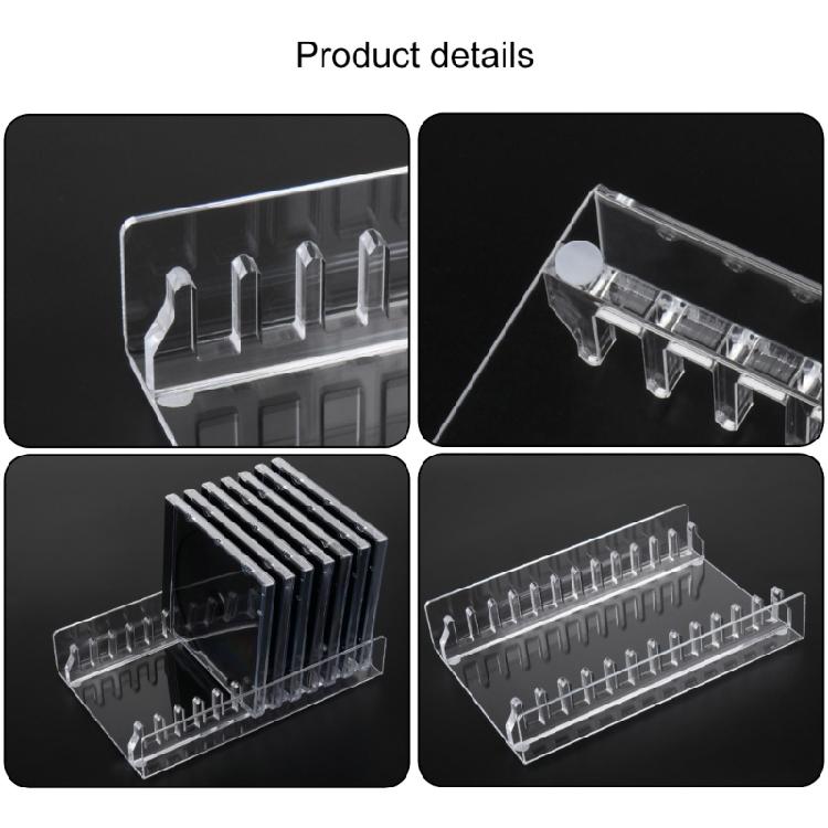 Acrylic CDs Holder with Cascading Desktop CDs Organizers Stores 12 CDs for Efficient Media Storage