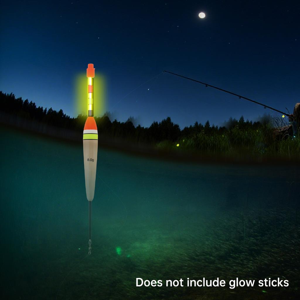 3g/5g/8g High-Visibility Paulownia Wood Saltwater Fishing Floats, Long Cast Buoyant Rock & Night Sea Drifts