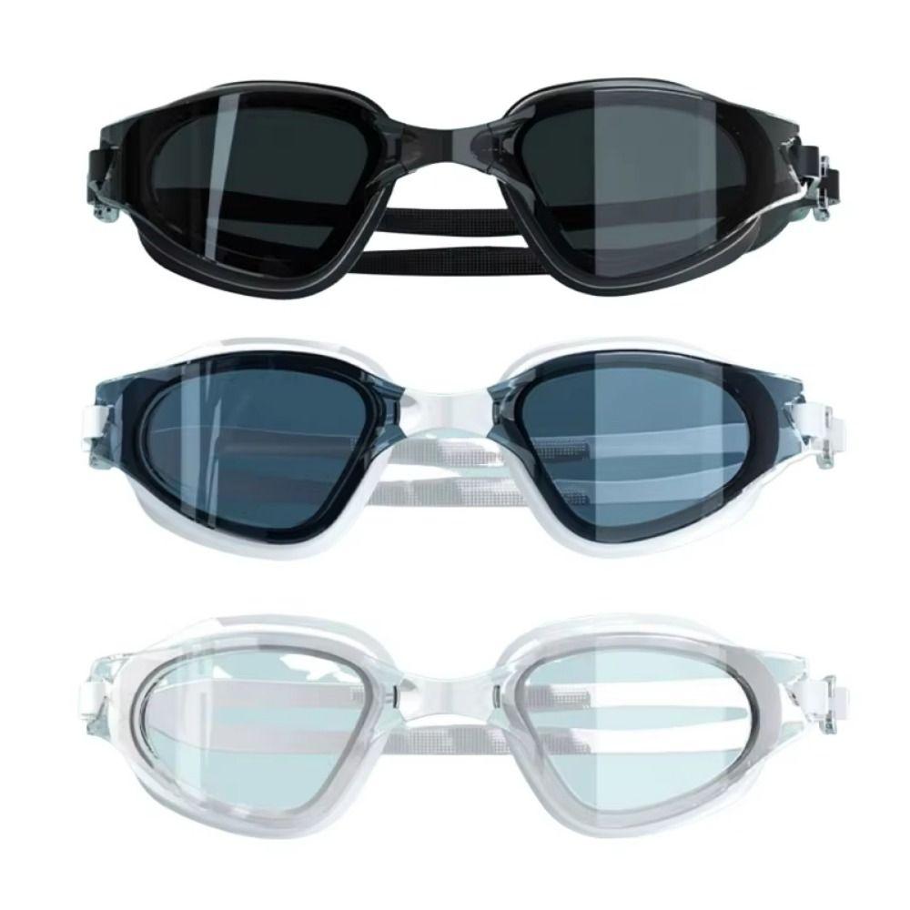 Adjustable Silicone Swim Cap Anti-fog Diving Eyewear Adult Swimming Goggles Set  Water Sports
