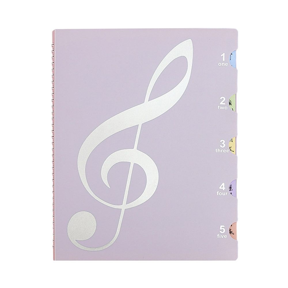 Flexible Music Score Folder 20Pages Music Clip Folder High-quality Stave Storage Holder
