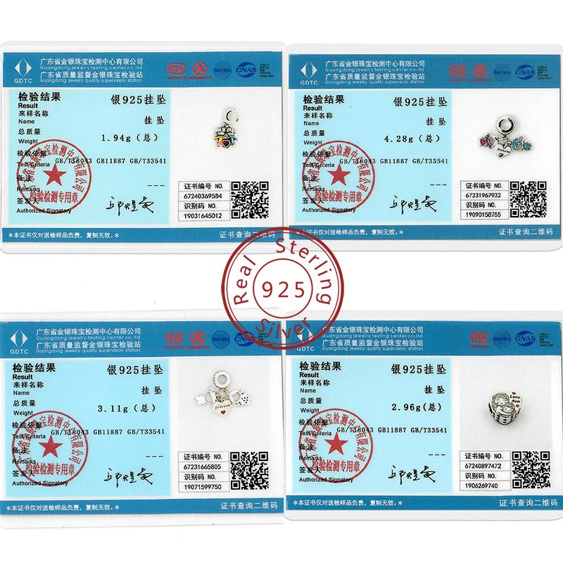 Original Copper Charms Beads Family Friendship Love Heart Charms Pendants Fit Bracelet Necklace Jewelry Gift Making