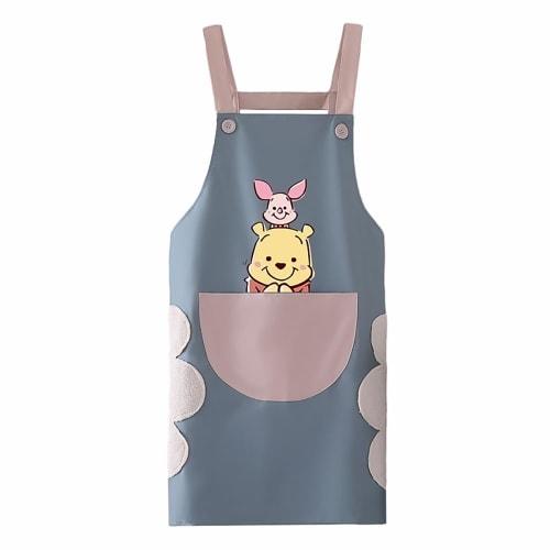 hgTUP Winnie the Pooh Work Apron, Cooking Apron, Stain-Resistant, Wrinkle-Resistant, with Hand Towel, Perfect for Cooking, Nursery Teachers, Adults, H
