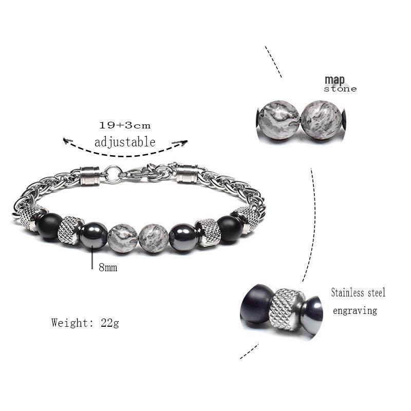 Men's Stainless Steel Personality Bracelet - Trendy European & American Style