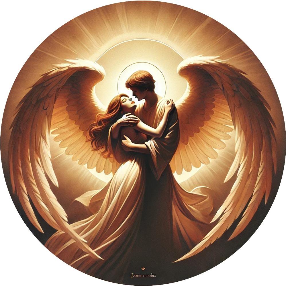 Angelic Halloween Wall Decor Circular Gothic Easy Installation with PreAdhesive Backing Home Angel Touch Design