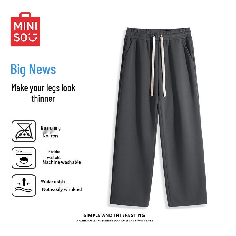 

MINISO Men s Loose Straight Leg Sweatpants 2XL