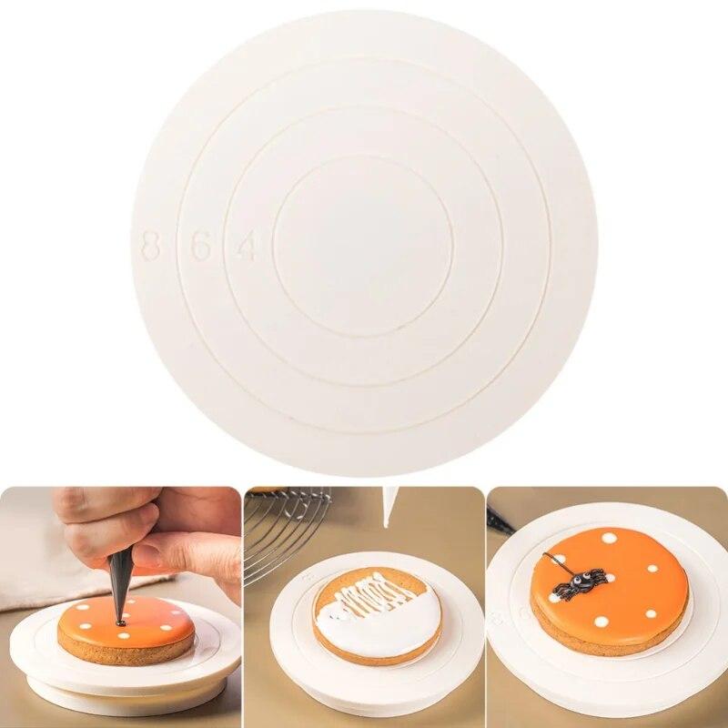 Tavola rotante per torta fai-da-te Mini piattaforma girevole in plastica per torta fondente Piattaforma girevole Supporto per biscotti rotondo Utensili da cucina rotanti