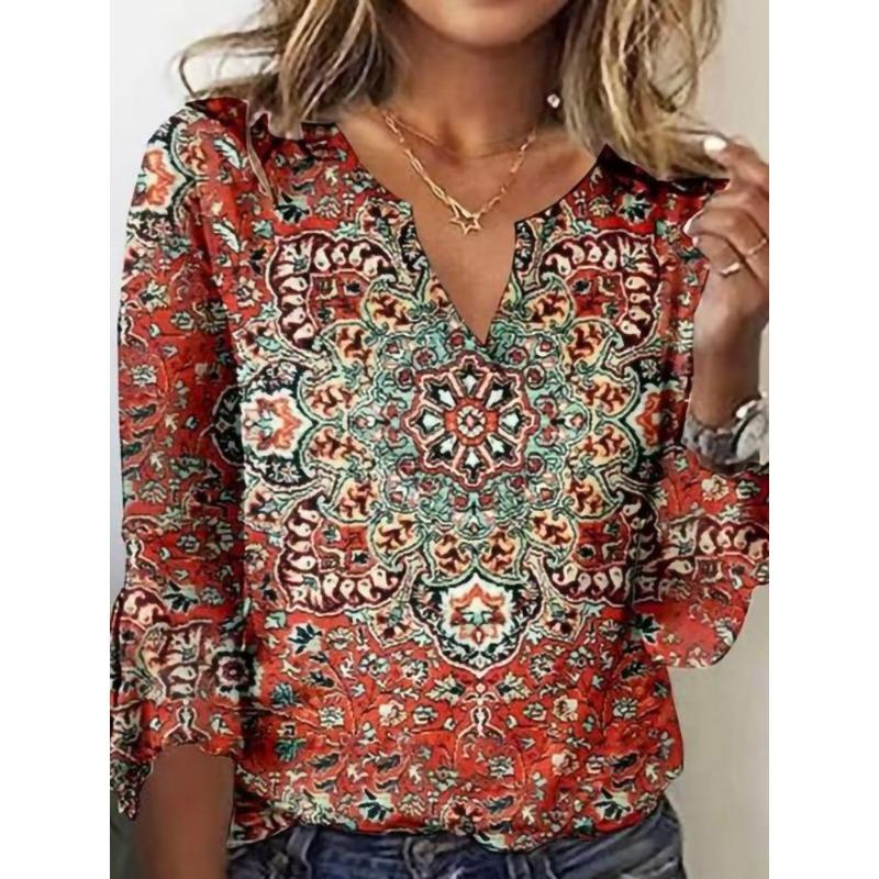 IHUASU Women's Fashion Casual Long Sleeve V Neck Blouses & Shirts