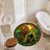 Sun Lion,Round Area Rug,Carpet Rug for Living Room Bedroom Sofa Playroom Decor,Non-slip Floor Mat