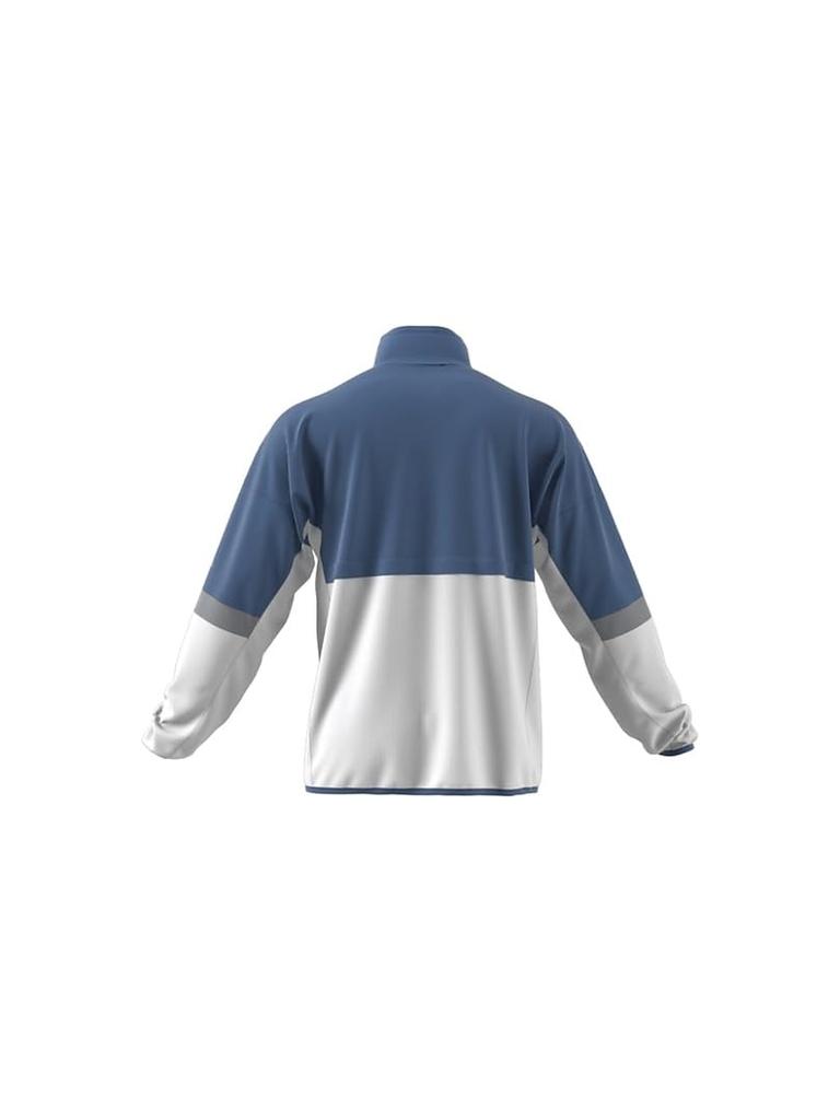 adidas M TENNIS TEAM Wind Jacket with Tricot Hard Tennis Training Shirt HBB74 Crew Size Lining, (IK6093) Blue, J/S