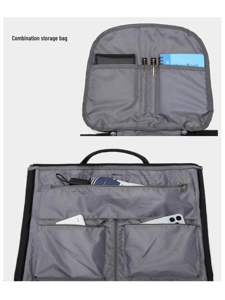 Foldable Business Travel Bag: Large Capacity, Wet/Dry Separation, Luggage Handle Attachment