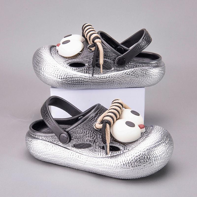 Baotou Hole Shoes Men's New High-end Couple Funny Big Eyes Beach Cool Slippers Outdoor Wear Non-slip Shoes