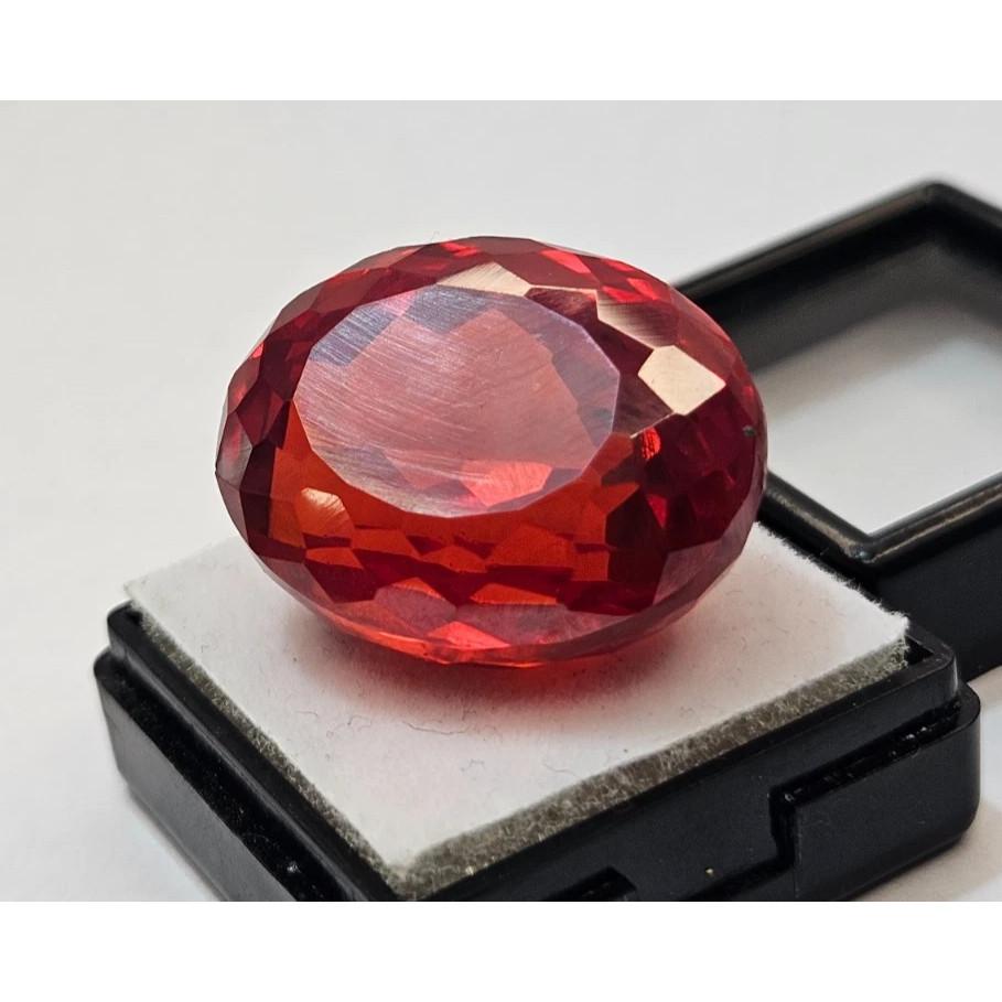 Cambodia Zircon Red 95+ Ct Oval Cut Certified Stunning Loose Gemstone