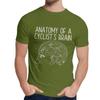 Summer Man T Shirt Cycling Funny Design Anatomy Of A Cyclists Brain Natural Cotton Graphic O