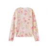 Summer Women's Floral Print Long Sleeve Knit V-Neck Cardigan Lightweight Casual Sweater Jacket Anti-Darkness Design