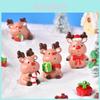 Charming Resin Christmas Reindeer Gift Box Diy Mini Landscape Decoration