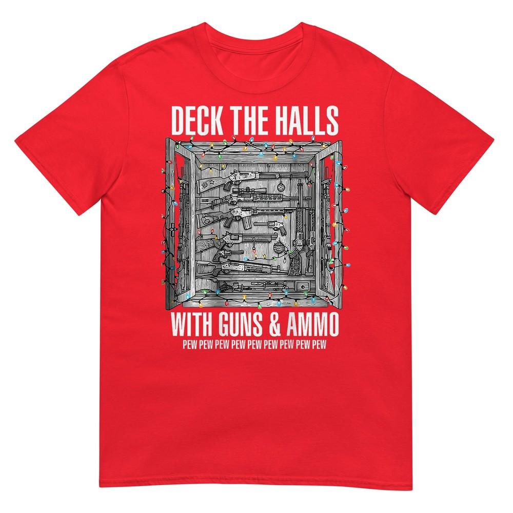 Deck The Halls With Guns Ammo TShirt S
