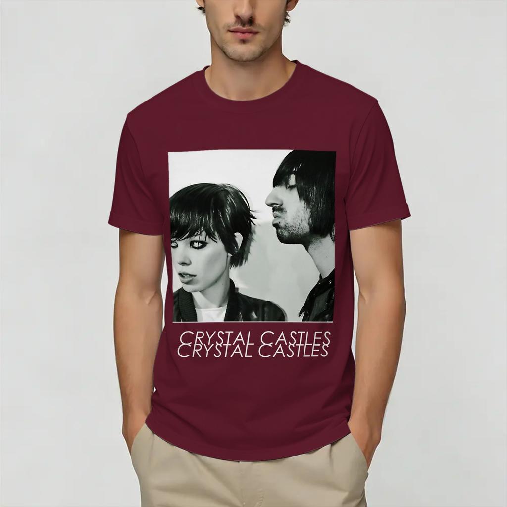 Crystal Castles T Shirt Summer Pure Cotton T Shirts For Unisex Harajuku Casual Tshirt Short Sleeves Y2K Fun Tops