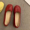Fashion SUOJIALUN 2024 Summer New Women Flat Shoes Fashion Candy Color Ladies Round Toe Shallow Slip On Ballet Flats Soft Ballerinas Sho