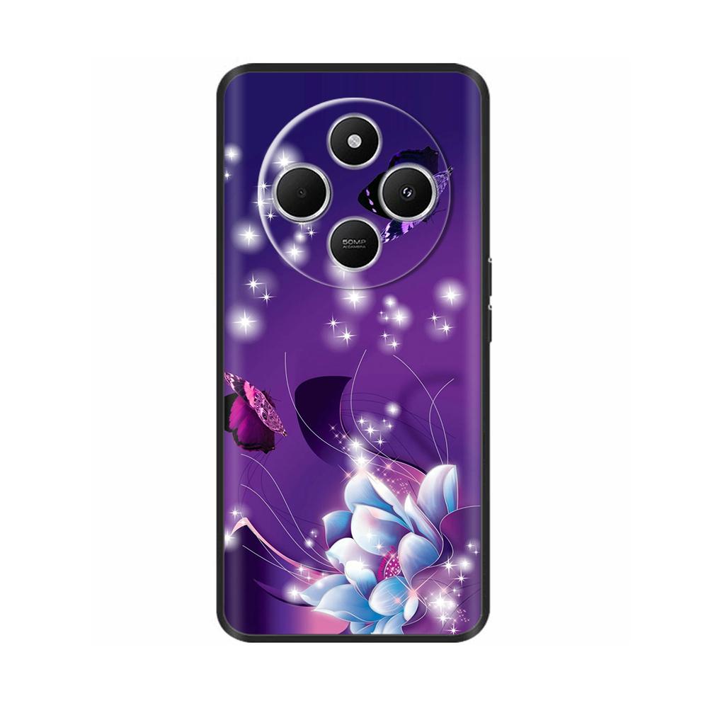 Luxury Painted Case For Redmi 14R 5G Soft Black Silicone Bumper Back Cover for Xiaomi Redmi 14R 14C Cases Funda Shockproof Shell