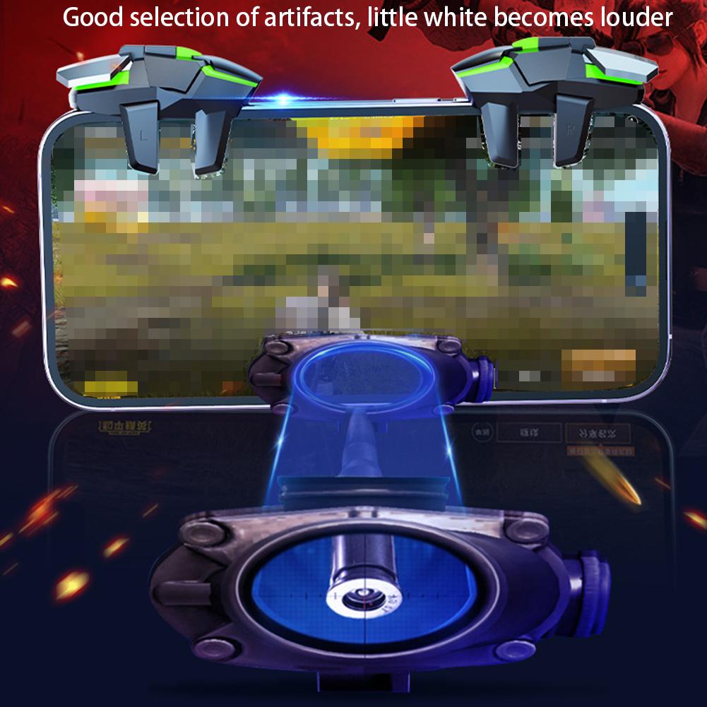 2pcs Mobile Phone Game Trigger Gamepad Joystick 6-Finger Aim Shooting L1 R1 Key Button Game Fingertips For PUBG Game Controller