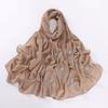 New monochrome chiffon hot diamond beads butterfly scarf female minority yarn headscarf straight hair