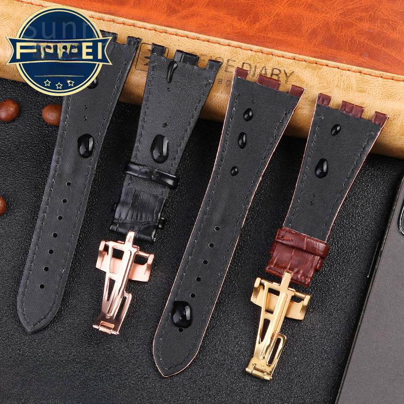 Cinturino Orologio in Pelle di Mucca Primo Strato per AP Aibi 15703 26471 26474 Serie Royal Oak Offshore 28mm Accessori Orologio per Uomo CinturinoMN