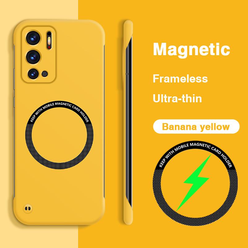 

Borderless Original Phone Case for Xiaomi Poco M3 Pro M3Pro 4G 5G Magnetic Hard PC Slim Luxury Camera Protection Thin Back Cover Poco M3 Pro 5G банан жовтий колір