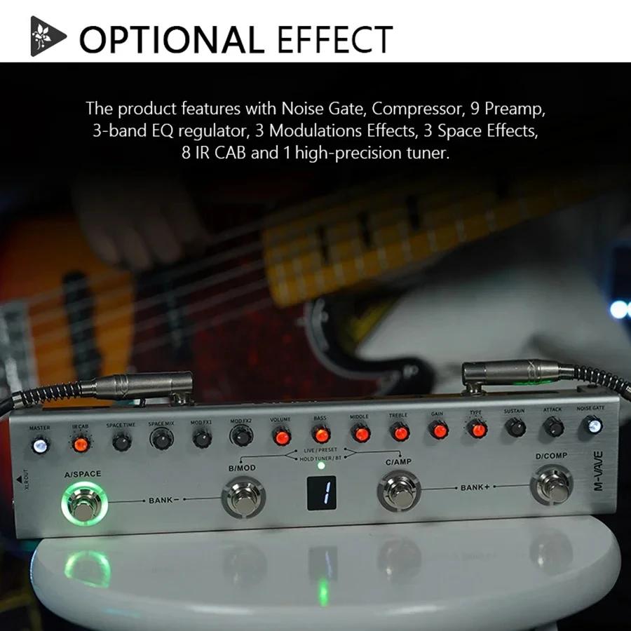 M-VAVE Tank-G Gitarren-Multieffekte-Pedal | 36 Presets & 20h Akkulaufzeit | Pro Studio/Live/Bühnen FX Hub