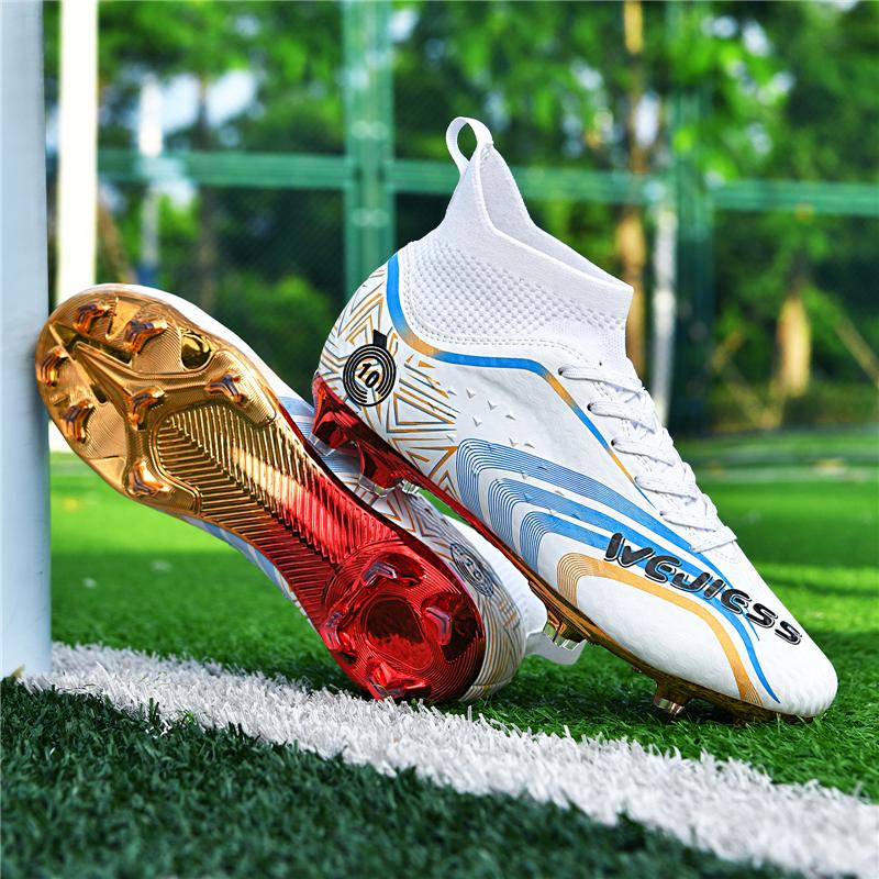 NEW Soccer Men Professional Teenager Outdoor Lightweight Football Shoes Comfortable Grass Breathable Lace-up Football Boots