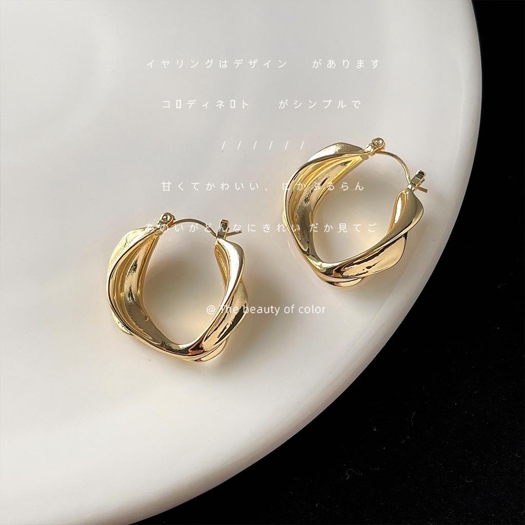 Commuting Irregular Geometric Ear Clasps French Vintage Trendy Earrings Earrings