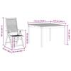 Garden Dining Set 3 Pcs Brown Solid Acacia Wood