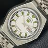 GENUINE VINTAGE SEIKO 5 JAPAN 6319A AUTOMATIC MENS WHITE DIAL WATCH A702707-1 R210-a702707